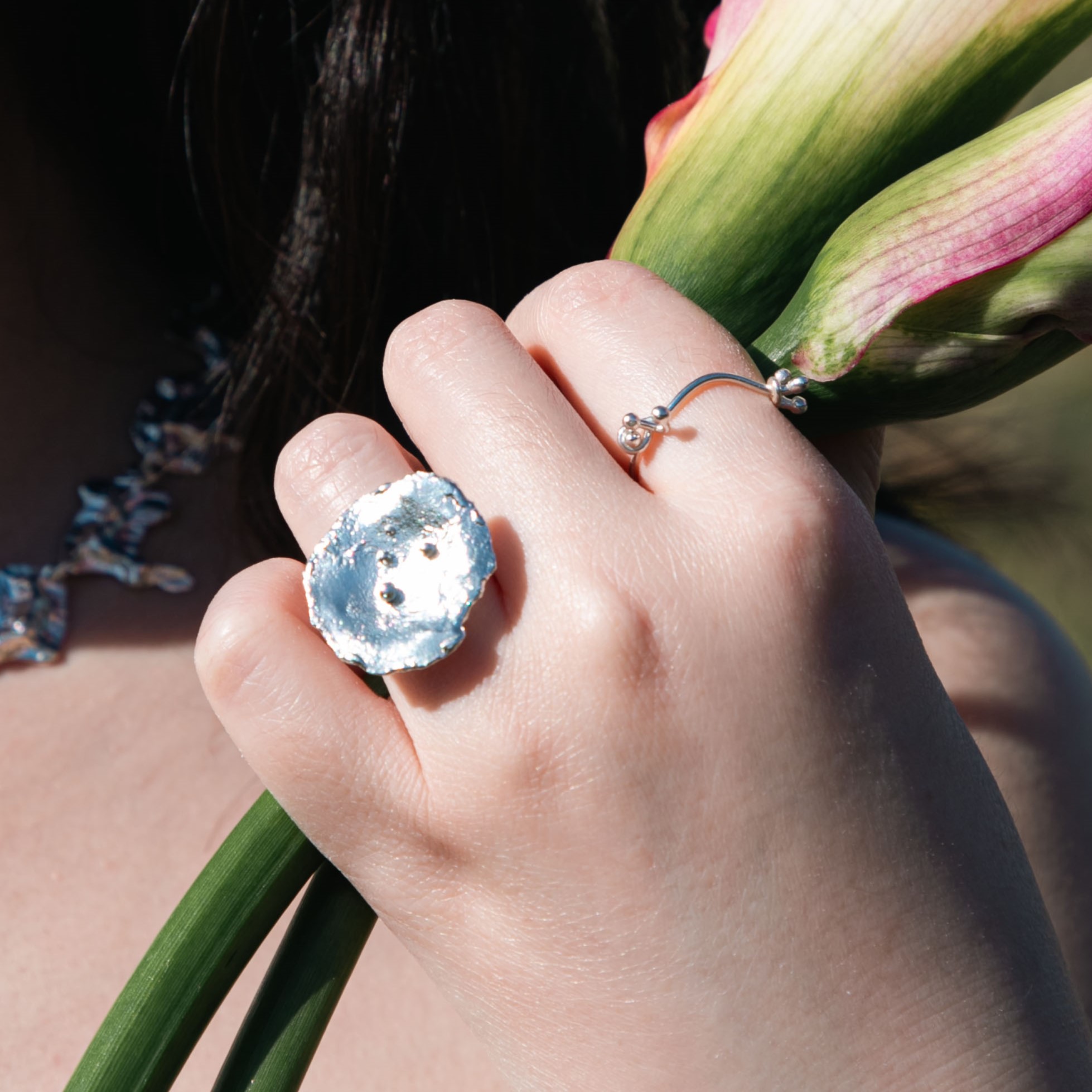 Moonlight Bold Ring Hover